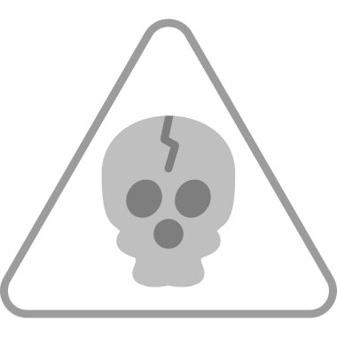 kafatası simgesi. Ağ için kafatası vektör sembolünün basit çizimi