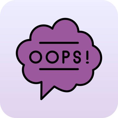 oops simgesi modada izole edilmiş arkaplan