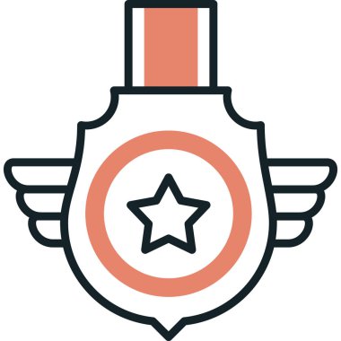 Rozet simgesi simgesi taslak biçimi