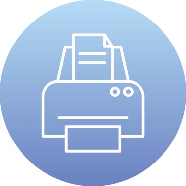 Yazıcı. Web simgesi basit illüstrasyon