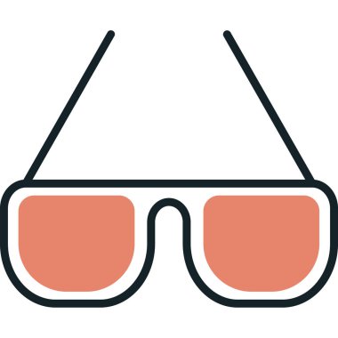 Gözlük. Web simgesi basit illüstrasyon