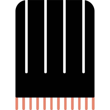 İşlemci. Basit düz vektör çizimi. çip