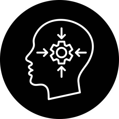 Beyin. Web simgesi basit tasarım