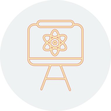 mikro devre ikonlu hat bilgisayar monitörü izole edildi. Beyaz arka planda. İşlemci devre kartlarıyla birlikte güvertede. Dijital işaret. Renkli özet kavramı.