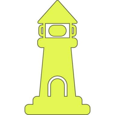 deniz feneri ikonu vektör illüstrasyonu