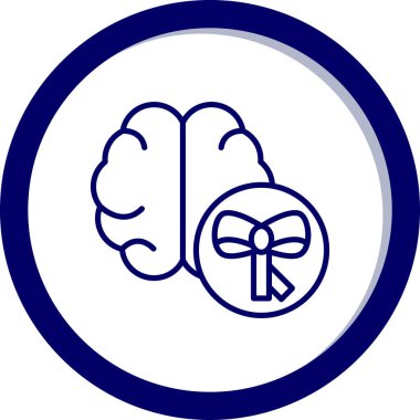 Beyin. Web simgesi basit illüstrasyon