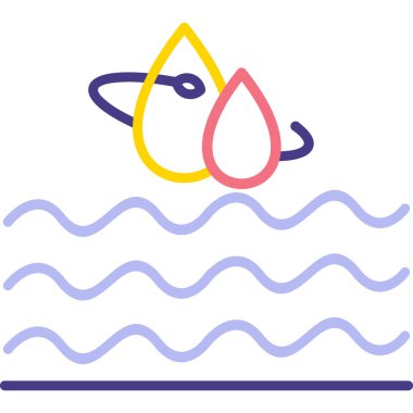 Su damlası. Basit resimleme