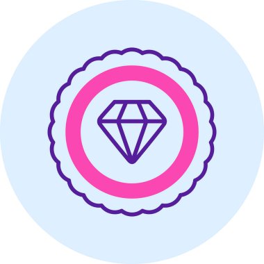 Elmas. Web simgesi basit illüstrasyon