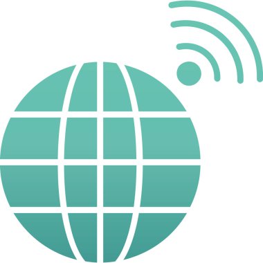 Kablosuz. Web simgesi basit illüstrasyon