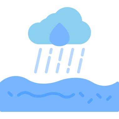 Bulut yağmuru ikonu vektör illüstrasyonu