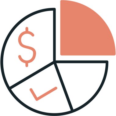 pasta grafiği vektör simgesi