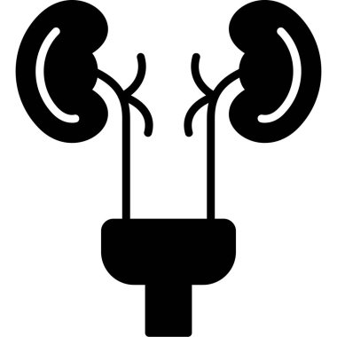 Böbrek simge vektör çizim