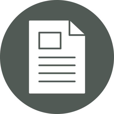 Belge. Web simgesi basit illüstrasyon