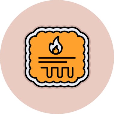 sıcak gaz ikonu vektör illüstrasyonu