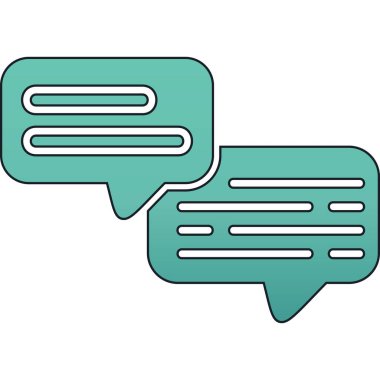 Sohbet kabarcıklar simge vektör çizim