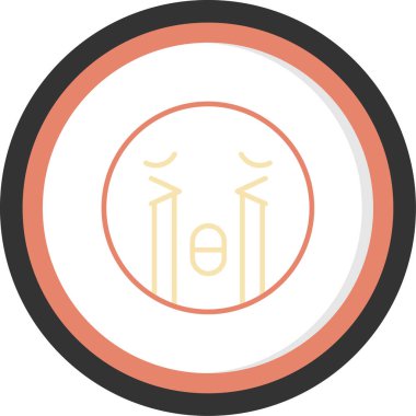 Yuvarlak bir simgenin vektör illüstrasyonu