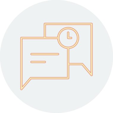 Saat simgesinin vektör illüstrasyonu