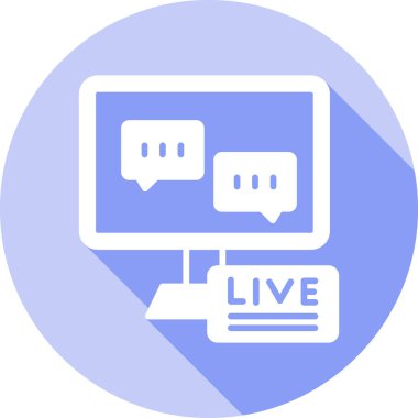 canlı sohbet simgesi, modern tasarım illüstrasyonu