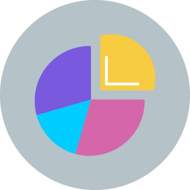 Dört parçalı renkli pasta grafiği