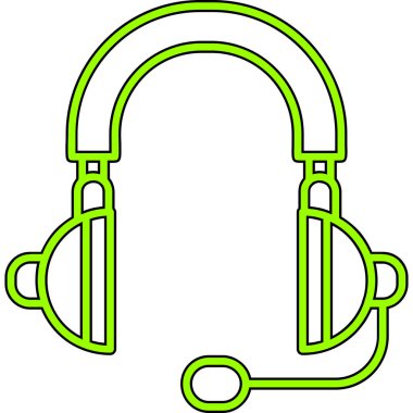 kulaklık simgesi vektör illüstrasyonu