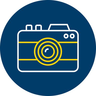 Kamera simgesi soyut bir grupta izole edildi