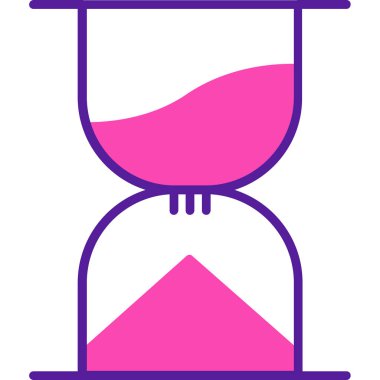 Kum saati. Web simgesi vektör illüstrasyonu