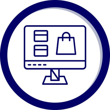 Alışveriş poşeti ikon vektör illüstrasyonu