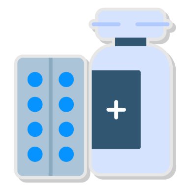 tıbbi ve sağlık renkli vektör simgesi.