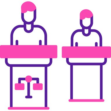 Konferans simgesi. Vektör çizim