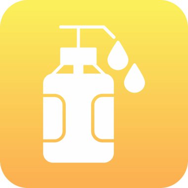 Bir şişe su ikonunun vektör çizimi