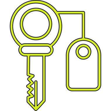 anahtar simgesi, vektör illüstrasyonu beyaz arkaplanda izole edildi