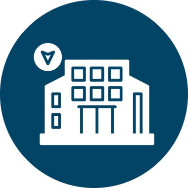 Bina. Web simgesi basit illüstrasyon