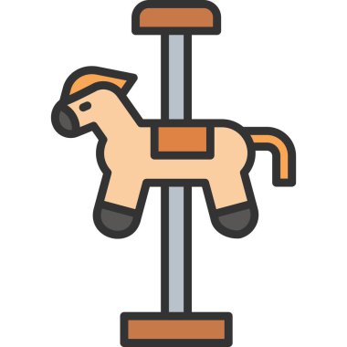 at simgesi vektör illüstrasyonu