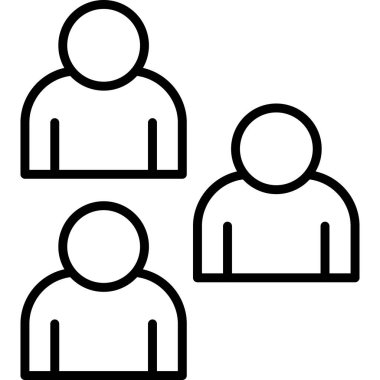 grup insanları ana hatlar biçiminde ikon