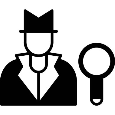 Dedektif Arama Simgesini Somut Biçimli Bul