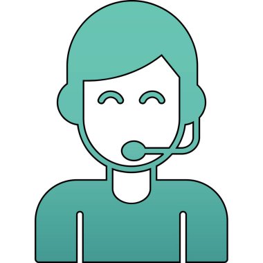 Çağrı merkezi. Basit bir çizim. Müşteri hizmetleri kavramı