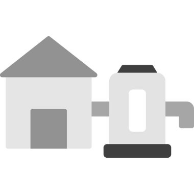 ev ve ev simgesi, vektör illüstrasyonu