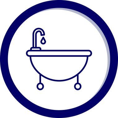 banyo ikonu vektör illüstrasyonu