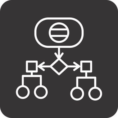 hiyerarşi ağ simgesi vektör çizimi