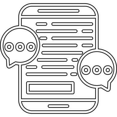 Akıllı telefon ve konuşma baloncuğu ile sohbet mesajı