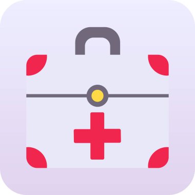 İlk yardım çantası, vektör illüstrasyonu