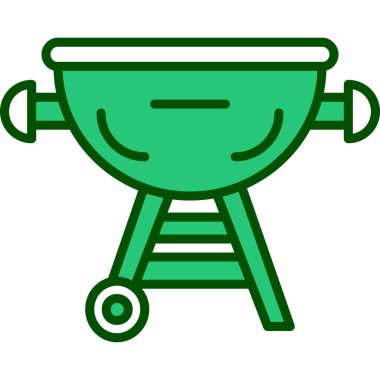 Barbekü ikonu vektör illüstrasyonu