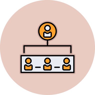 konferans vektör simgesi modern çizgi çizimi