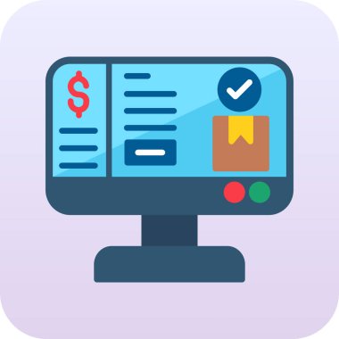 Ödeme simgesi modada düz