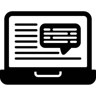 Online eğitim. Web simgesi basit illüstrasyon