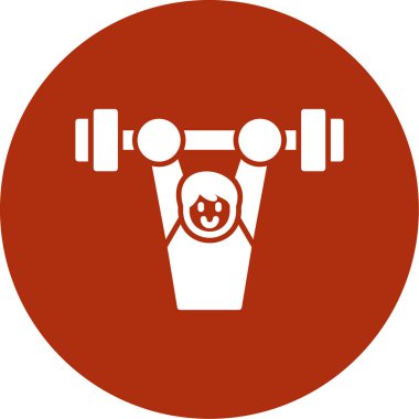 Bir spor salonunun vektör çizimi, fitness simgesi