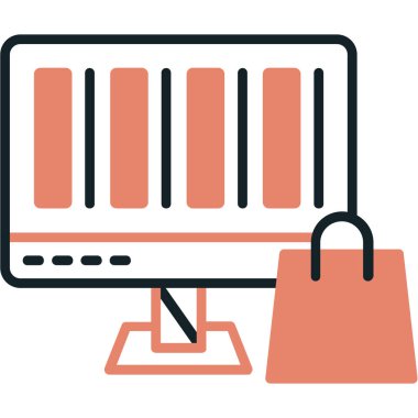 Alışveriş. Web simgesi basit illüstrasyon