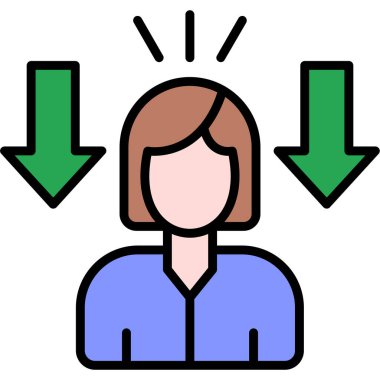 kadın simge vektör illüstrasyonu