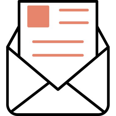 Zarf. Web simgesi basit illüstrasyon