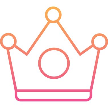 Taç. Web simgesi basit illüstrasyon